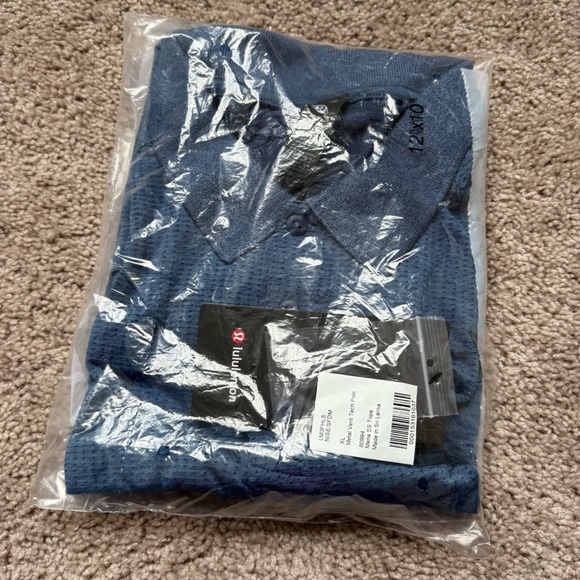 lululemon athletica Other - NWT Lululemon Metal Vent Tech Polo Shirt Night Sea/Soft Denim XL
